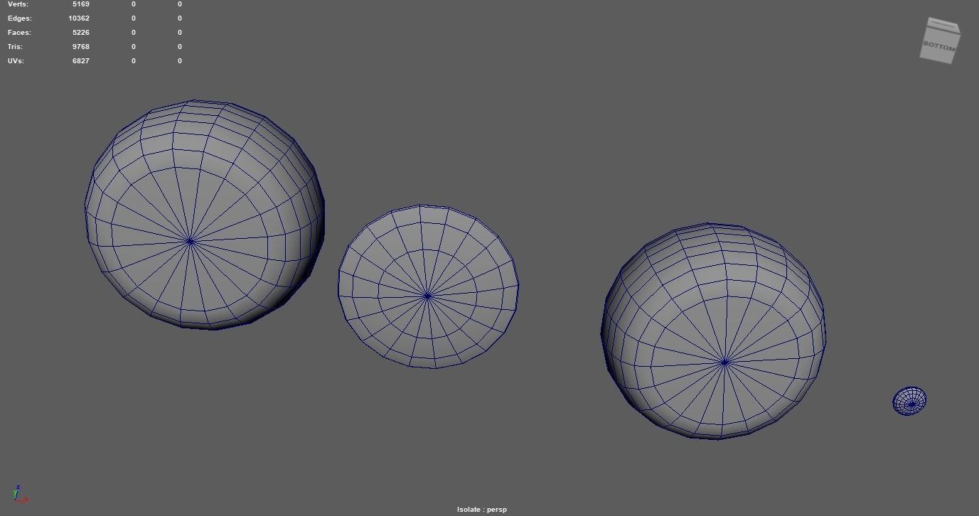 Go - Gameready Chinese boardgame models - 4 sizes  Low-poly 3D model_14