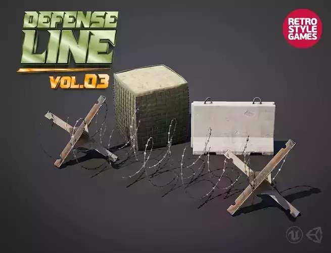 Defense Line Vol3 - Barrier Breaker Free low-poly 3D model