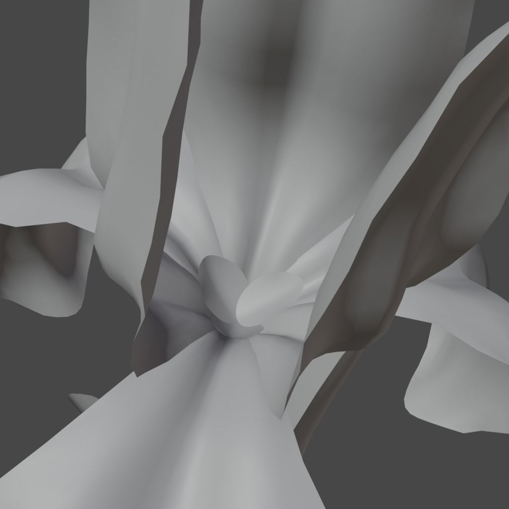 Flower in vase Iris Low-poly 3D model_11