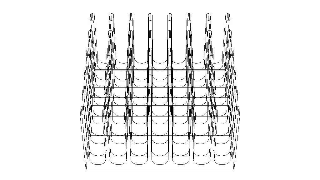 Computer Motherboard Cooling Heatsink Low-poly 3D model_25
