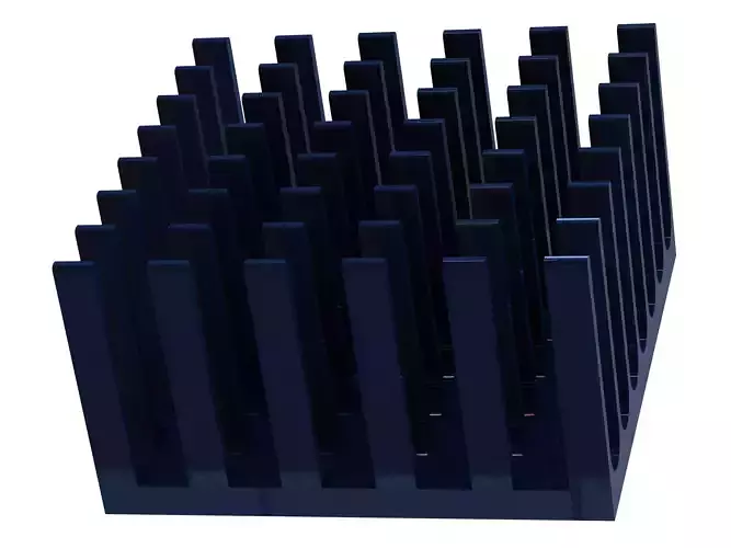 Computer Motherboard Cooling Heatsink Low-poly 3D model