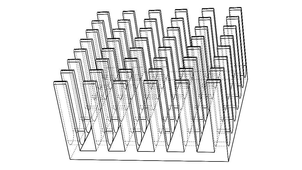 Computer Motherboard Cooling Heatsink Low-poly 3D model_3