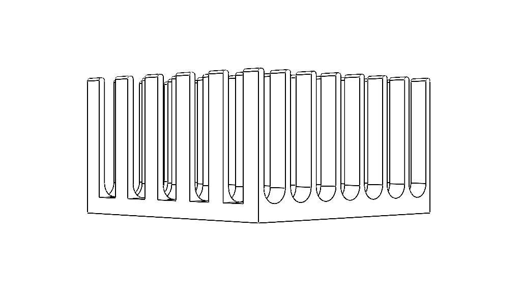 Computer Motherboard Cooling Heatsink Low-poly 3D model_20