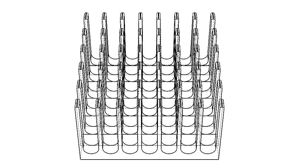 Computer Motherboard Cooling Heatsink Low-poly 3D model_24