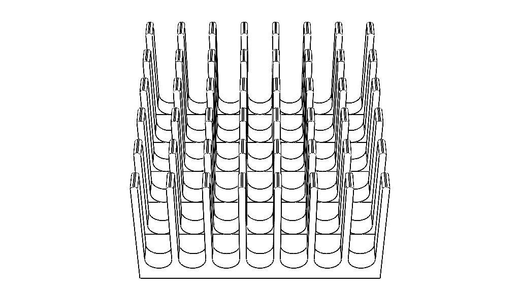 Computer Motherboard Cooling Heatsink Low-poly 3D model_23