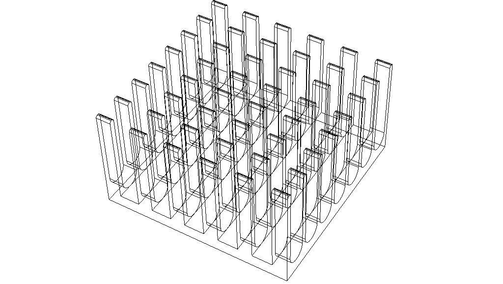 Computer Motherboard Cooling Heatsink Low-poly 3D model_19