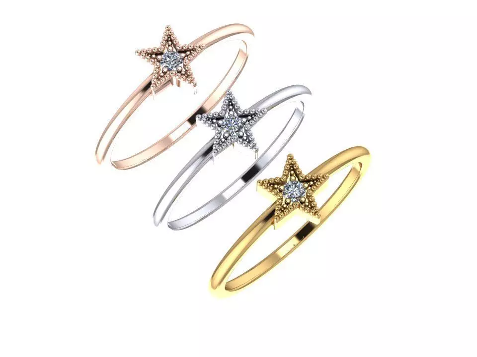 Star Ring 3D print model