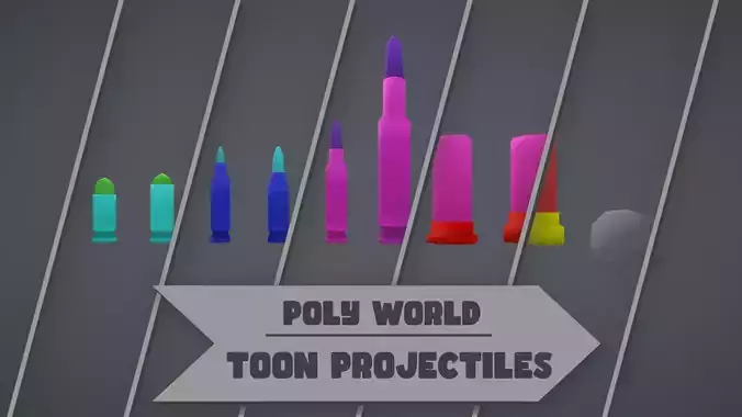 Poly World - Toon Projectiles Free low-poly 3D model