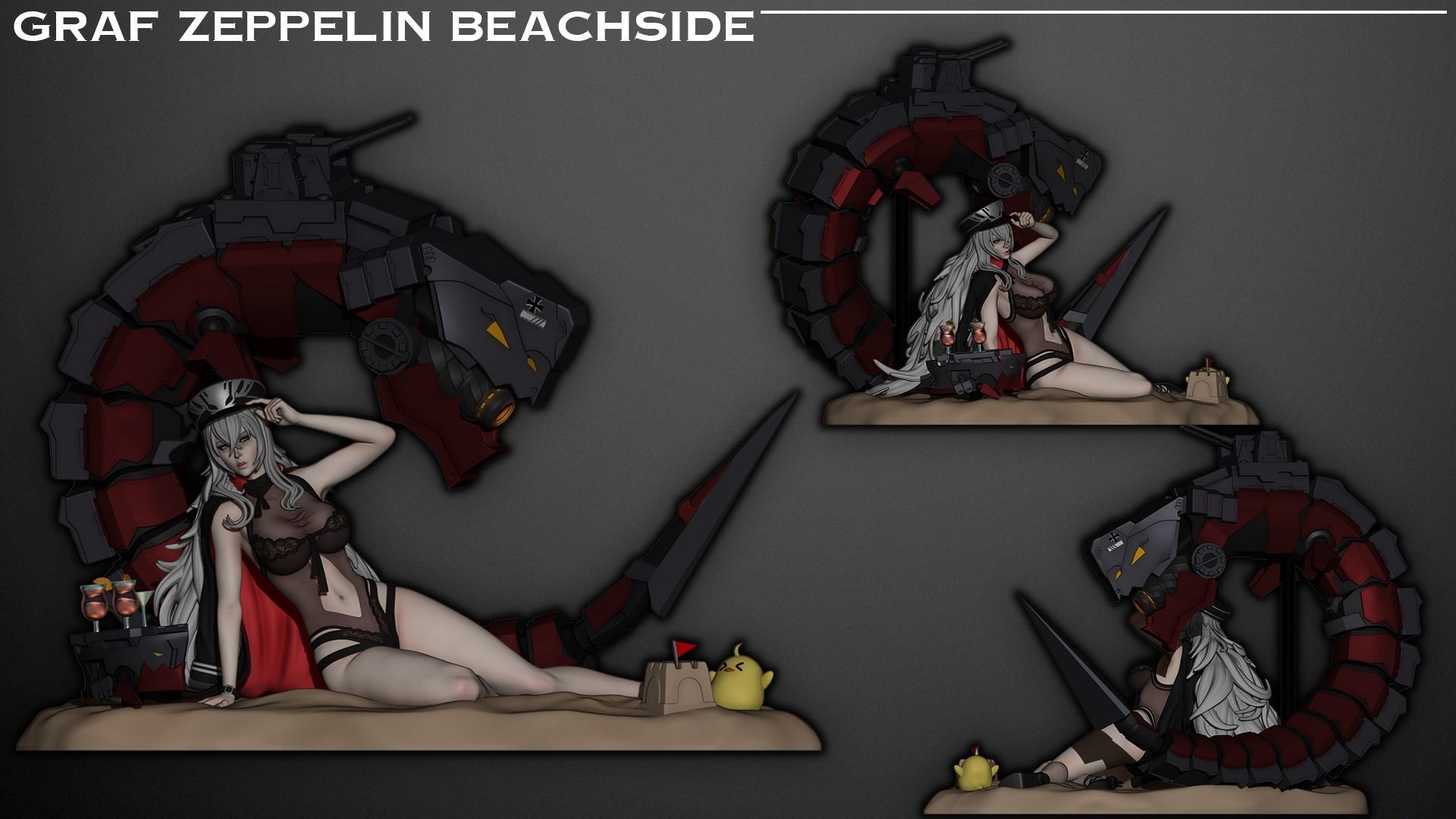 Graf Zeppelin Beachside - Azur Lane 3D print model_4