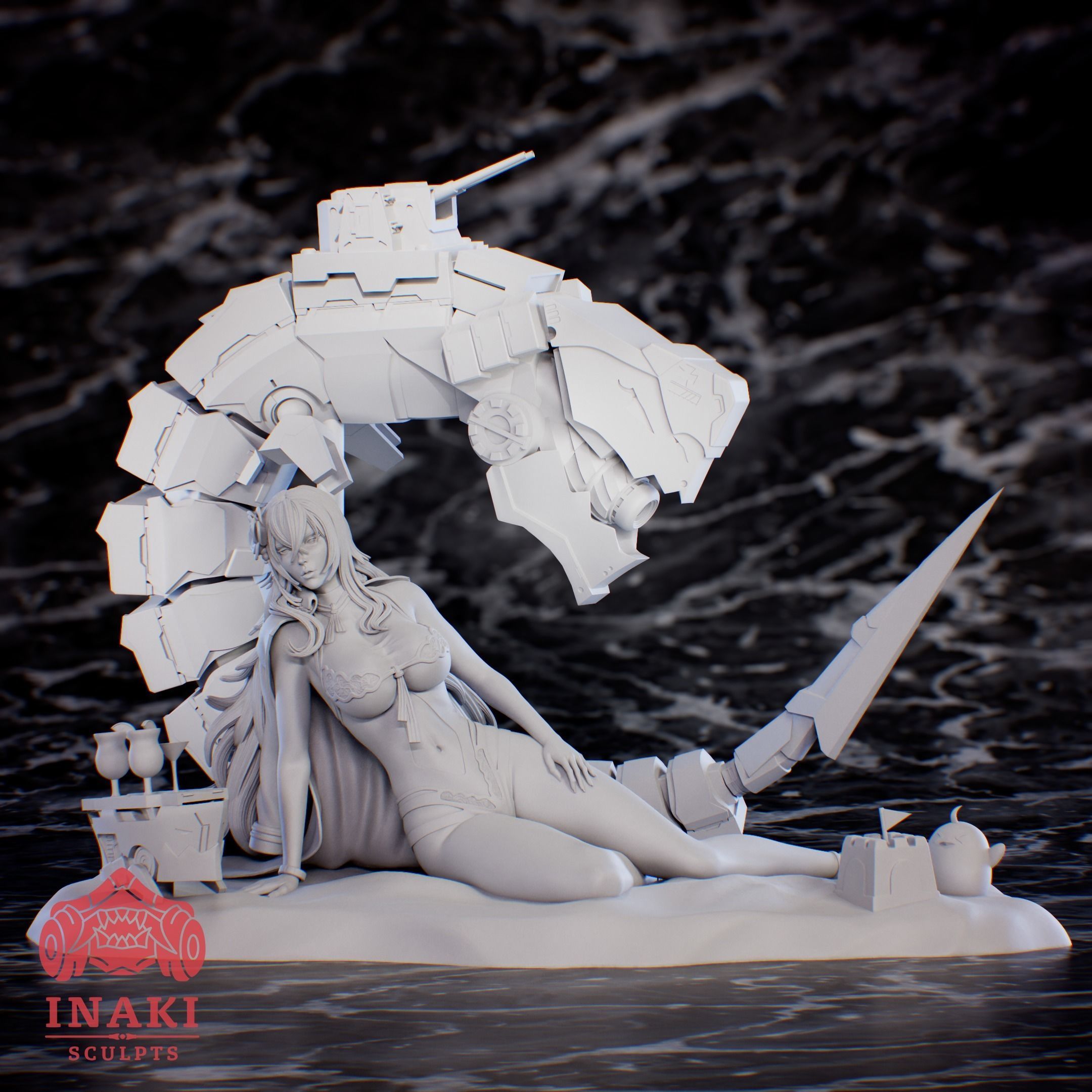 Graf Zeppelin Beachside - Azur Lane 3D print model_3