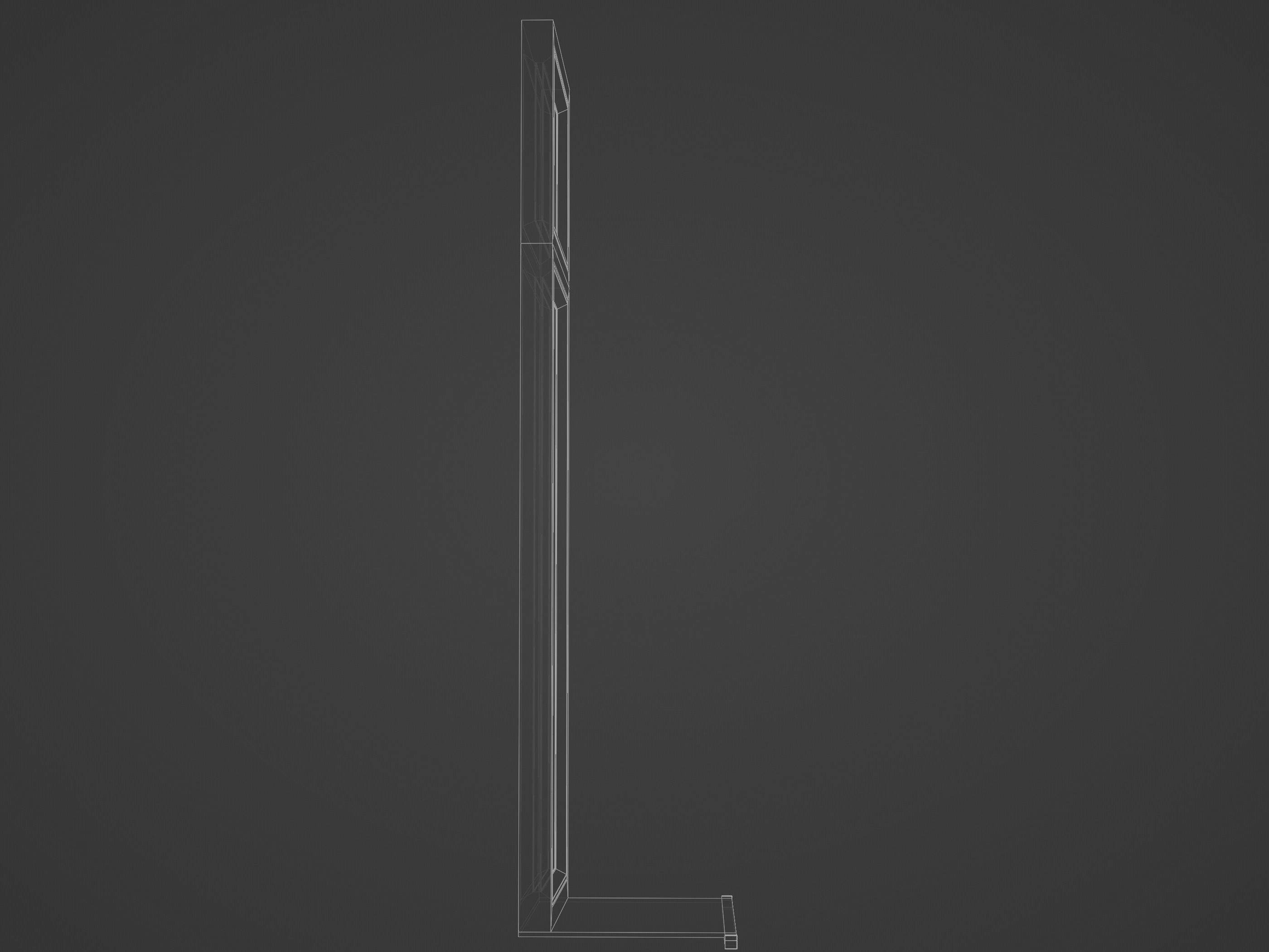 fixed plastic window Low-poly 3D model_7