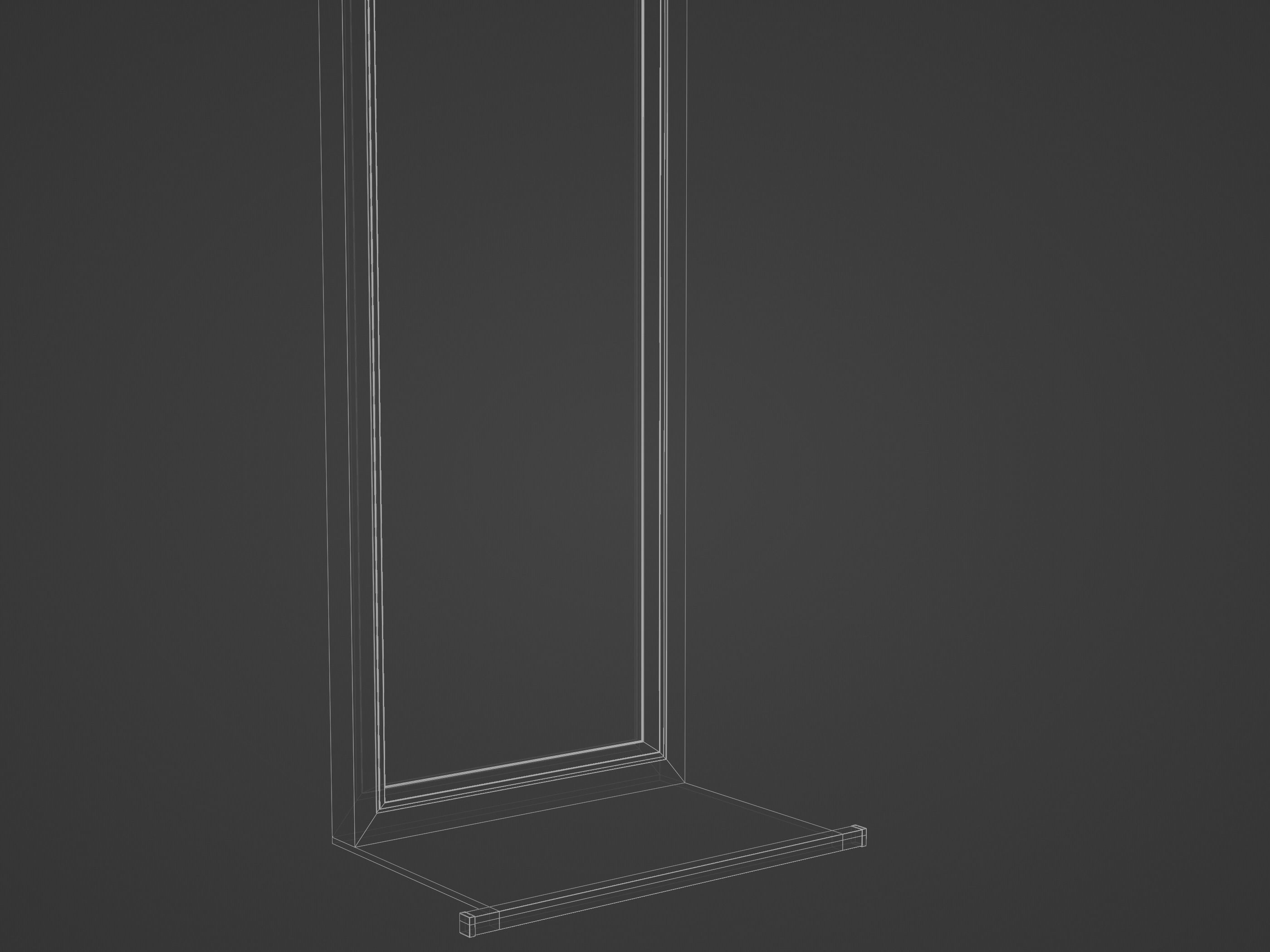 fixed plastic window Low-poly 3D model_6