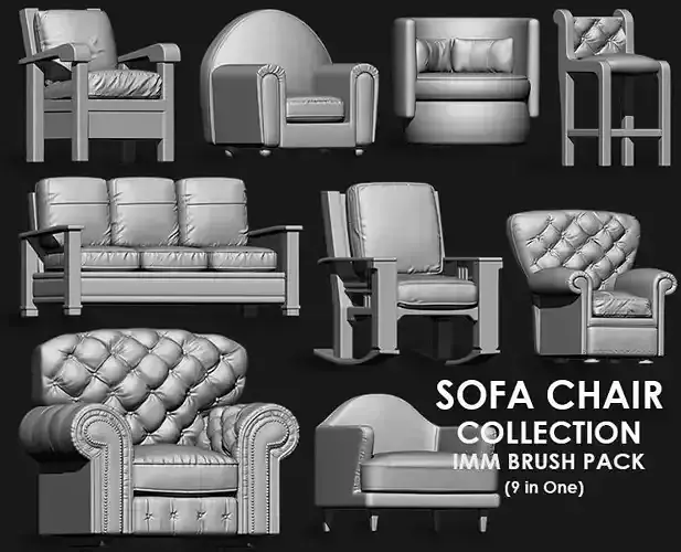 Sofa Chair Collection IMM Brush Pack 9 in One