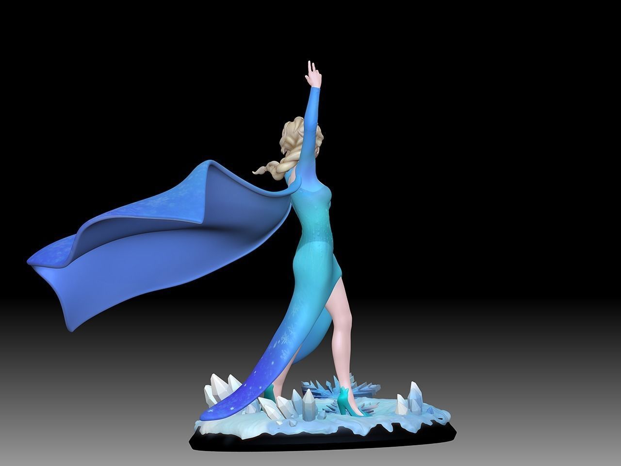 Elsa - Frozen Fan art 3D print model  3D print model_4
