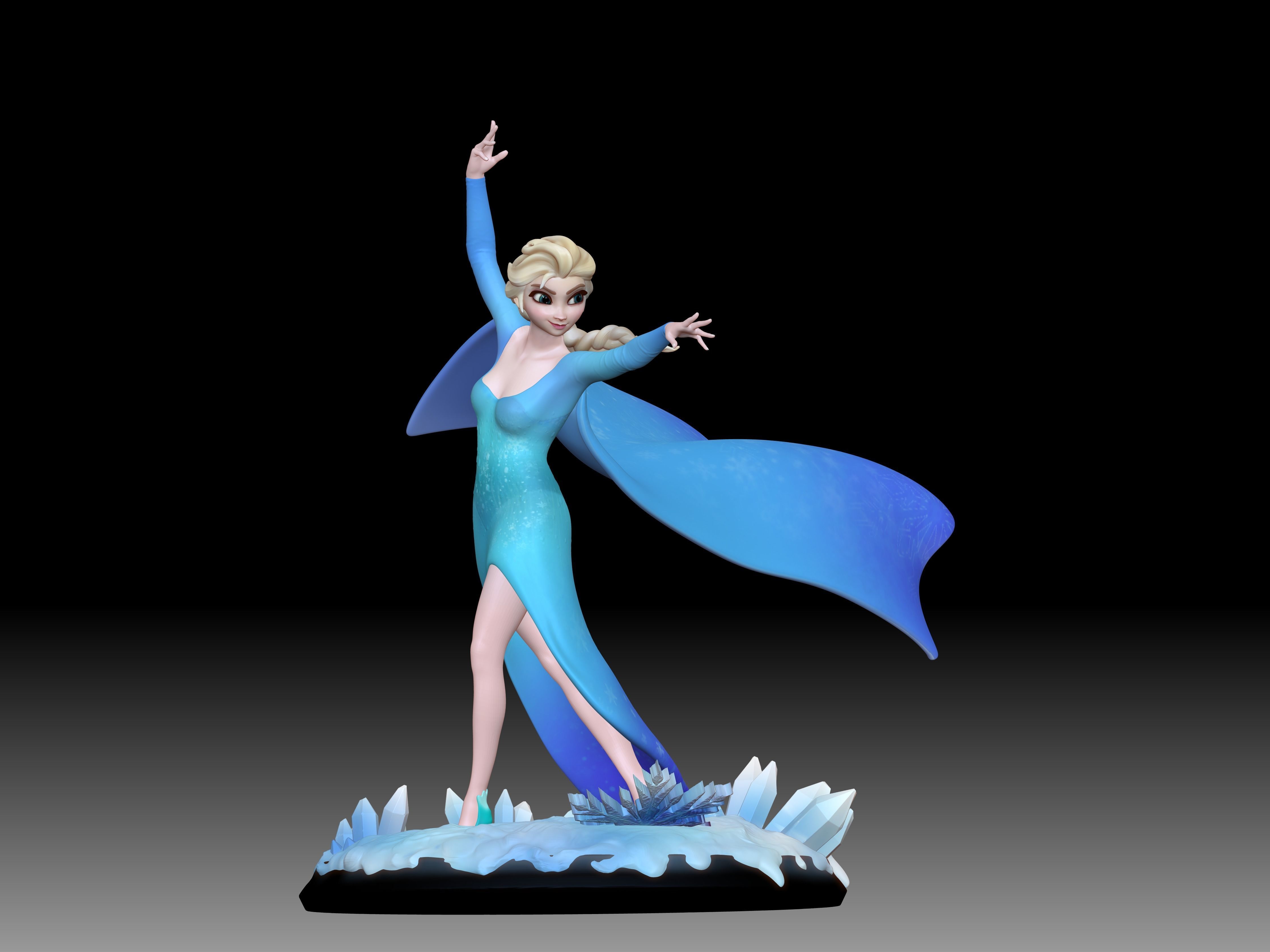 Elsa - Frozen Fan art 3D print model  3D print model_9