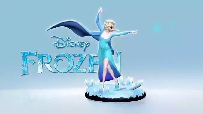 Elsa - Frozen Fan art 3D print model  3D print model