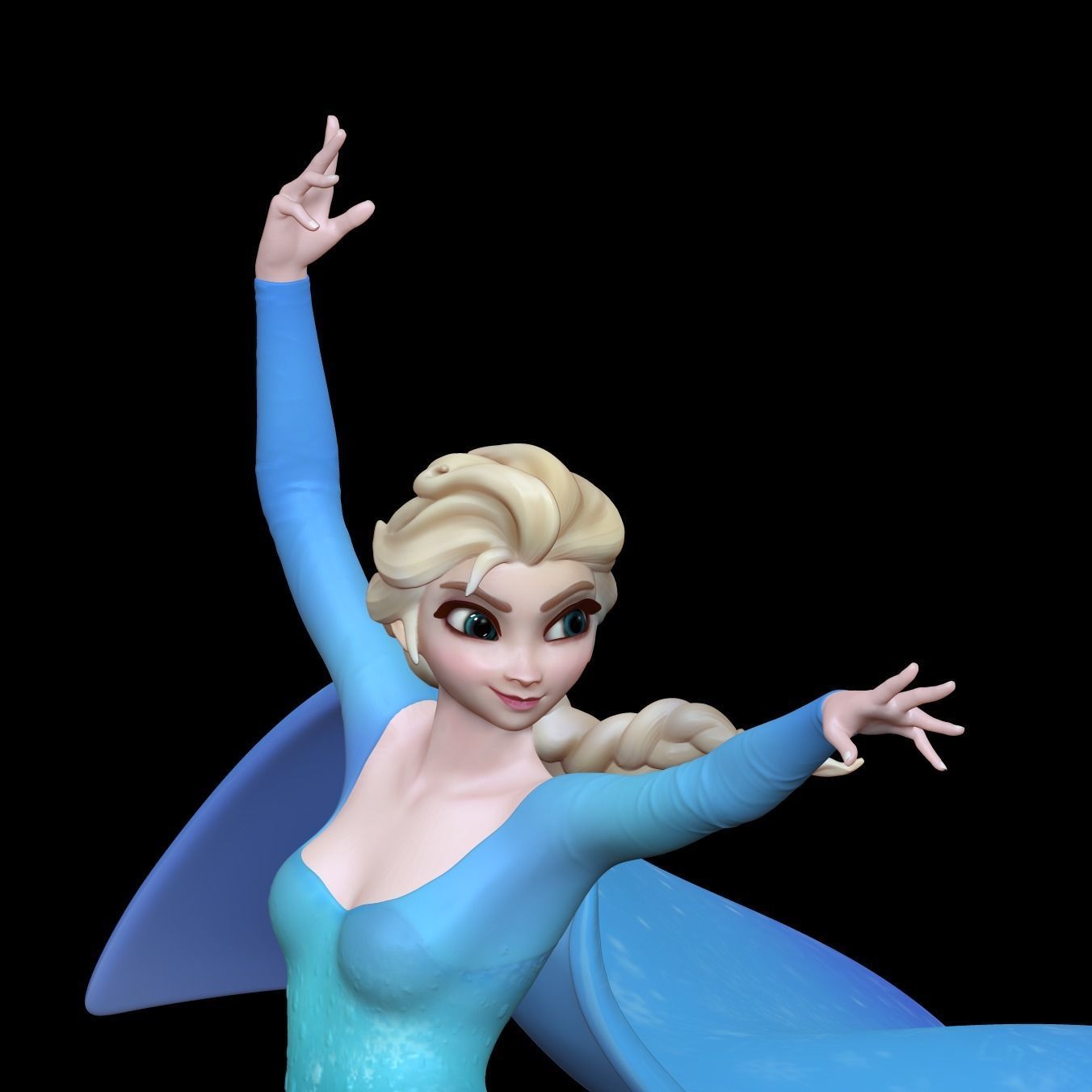 Elsa - Frozen Fan art 3D print model  3D print model_5
