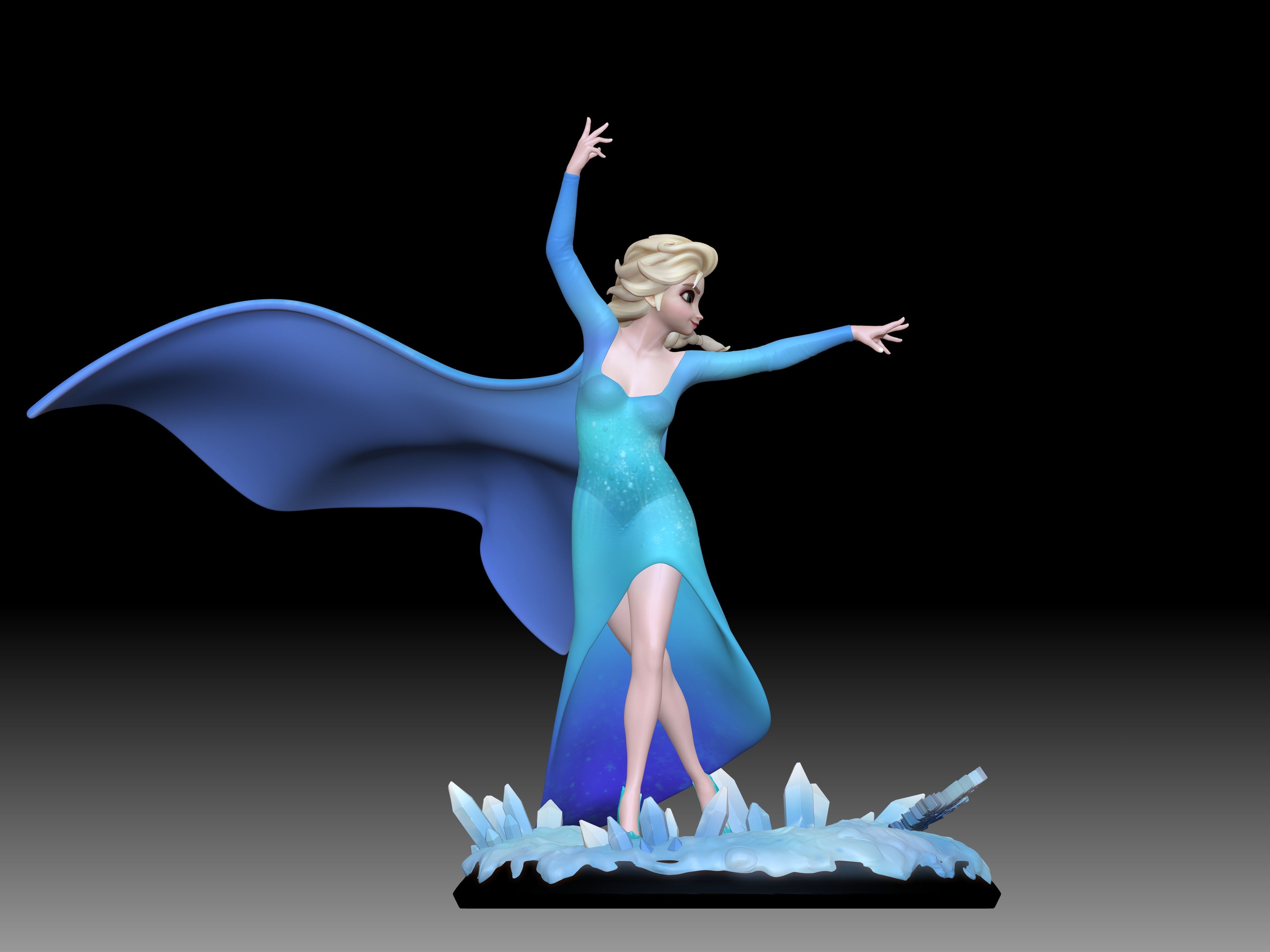Elsa - Frozen Fan art 3D print model  3D print model_1