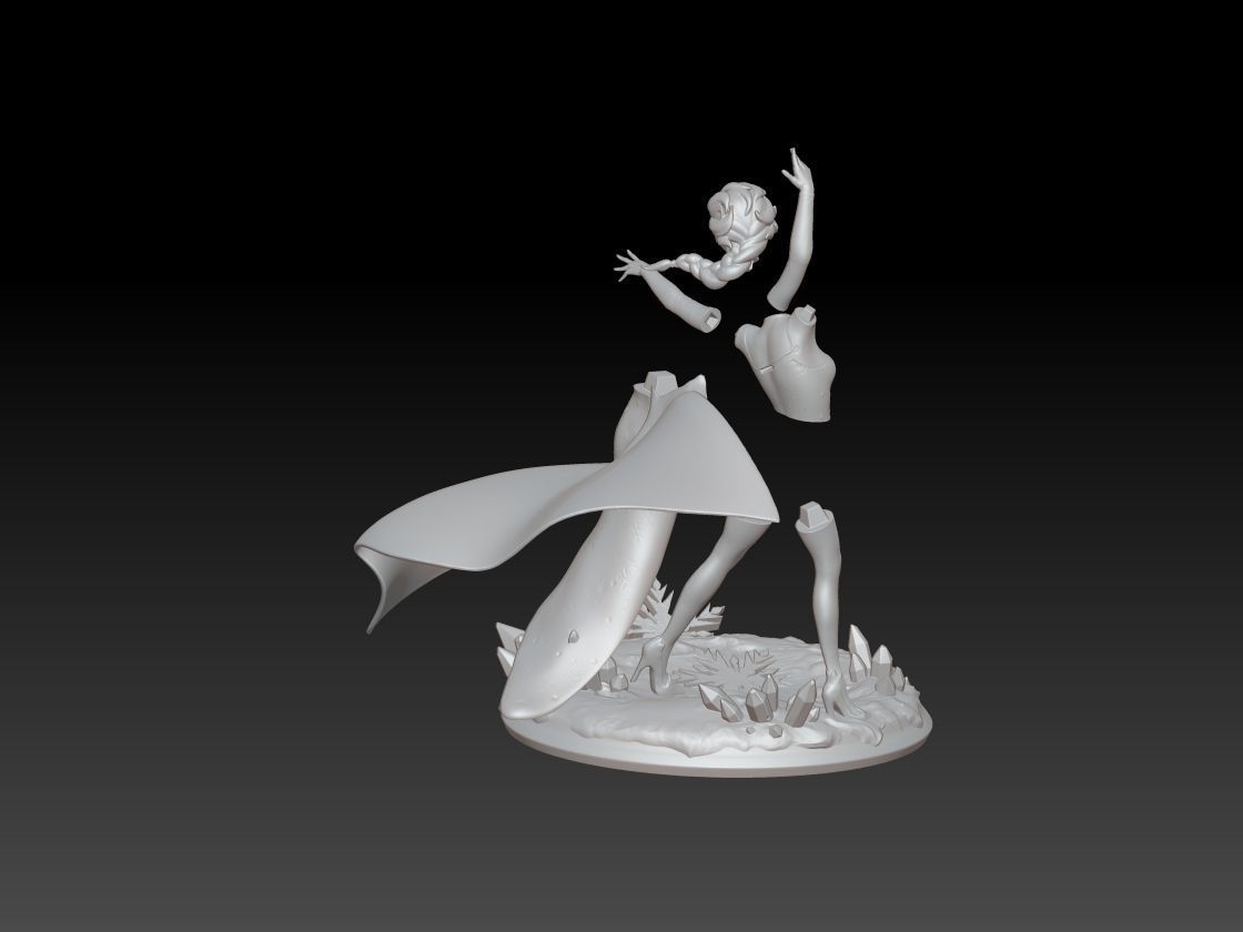 Elsa - Frozen Fan art 3D print model  3D print model_3