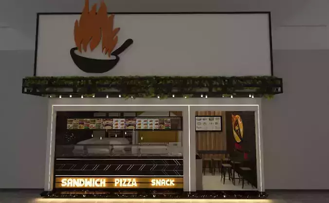 Small fast food store