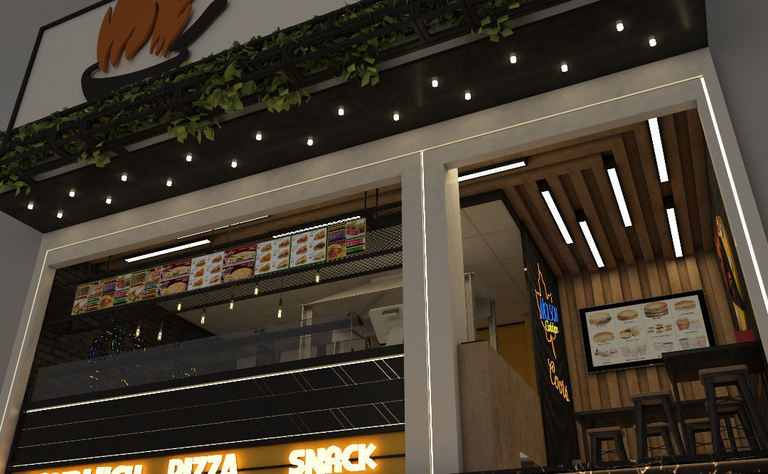 Small fast food store 3D model_2