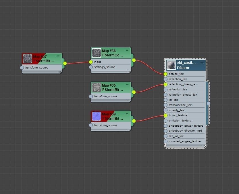 Old castle wall part H Low-poly 3D model_7