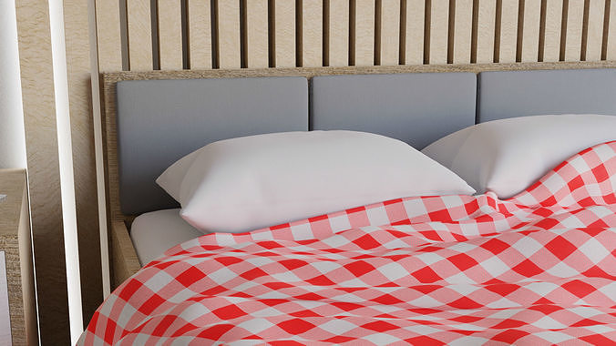 Modern Bedroom Interior by Nikdox 3D model 6