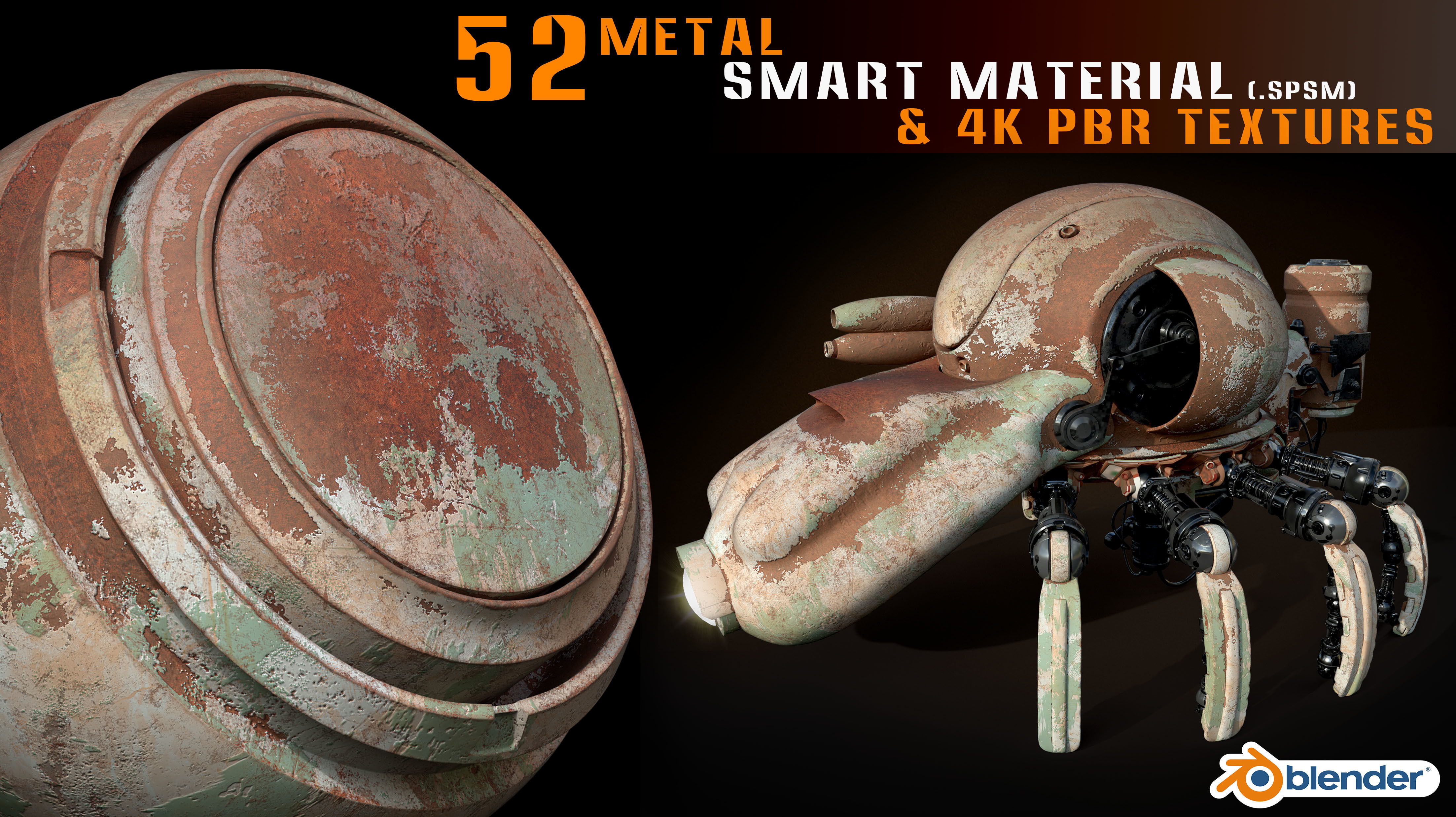 52 Metal Smart Materials and 4k Pbr Textures -Vol 4 Texture_6