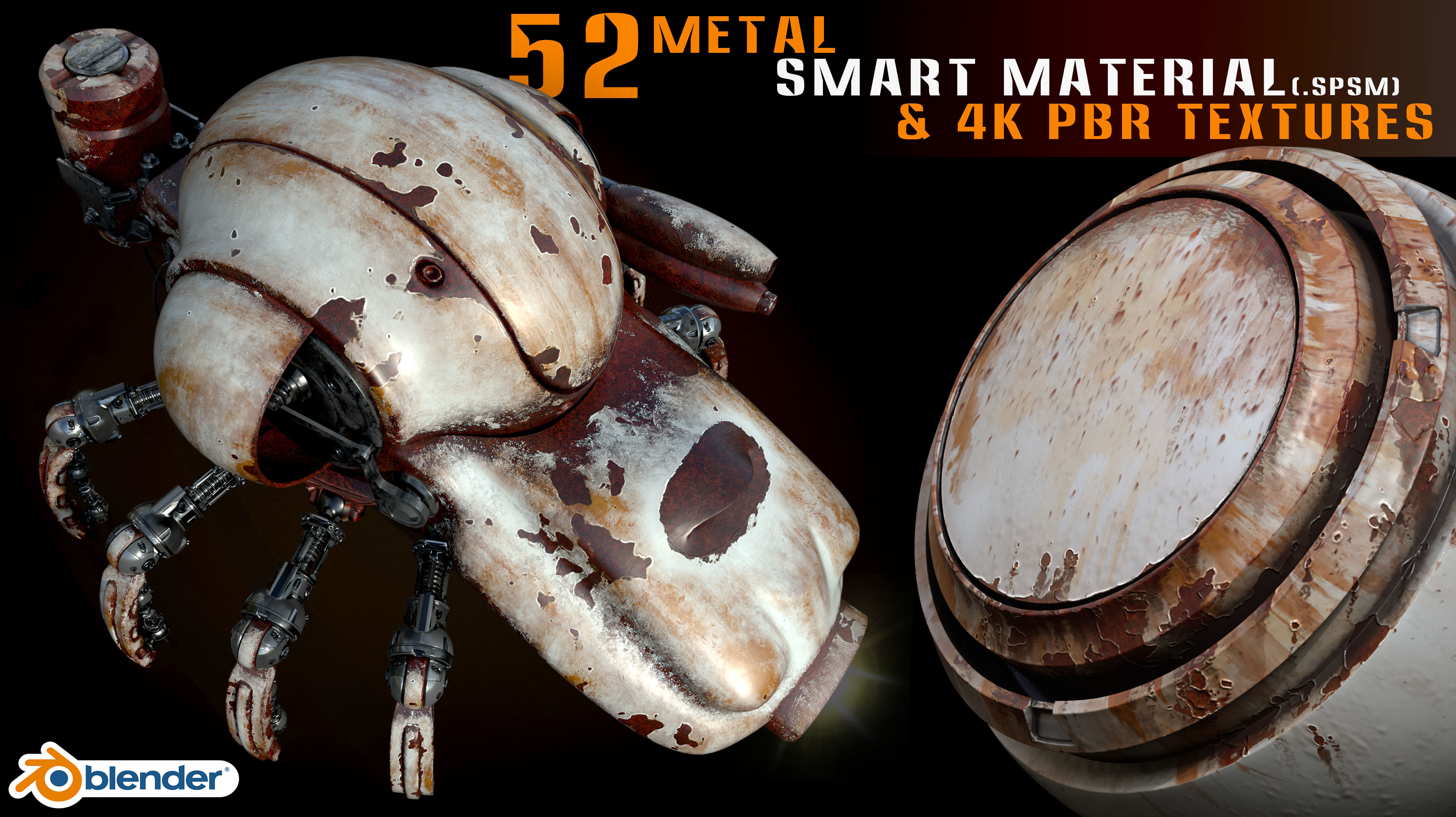 52 Metal Smart Materials and 4k Pbr Textures -Vol 4 Texture_8
