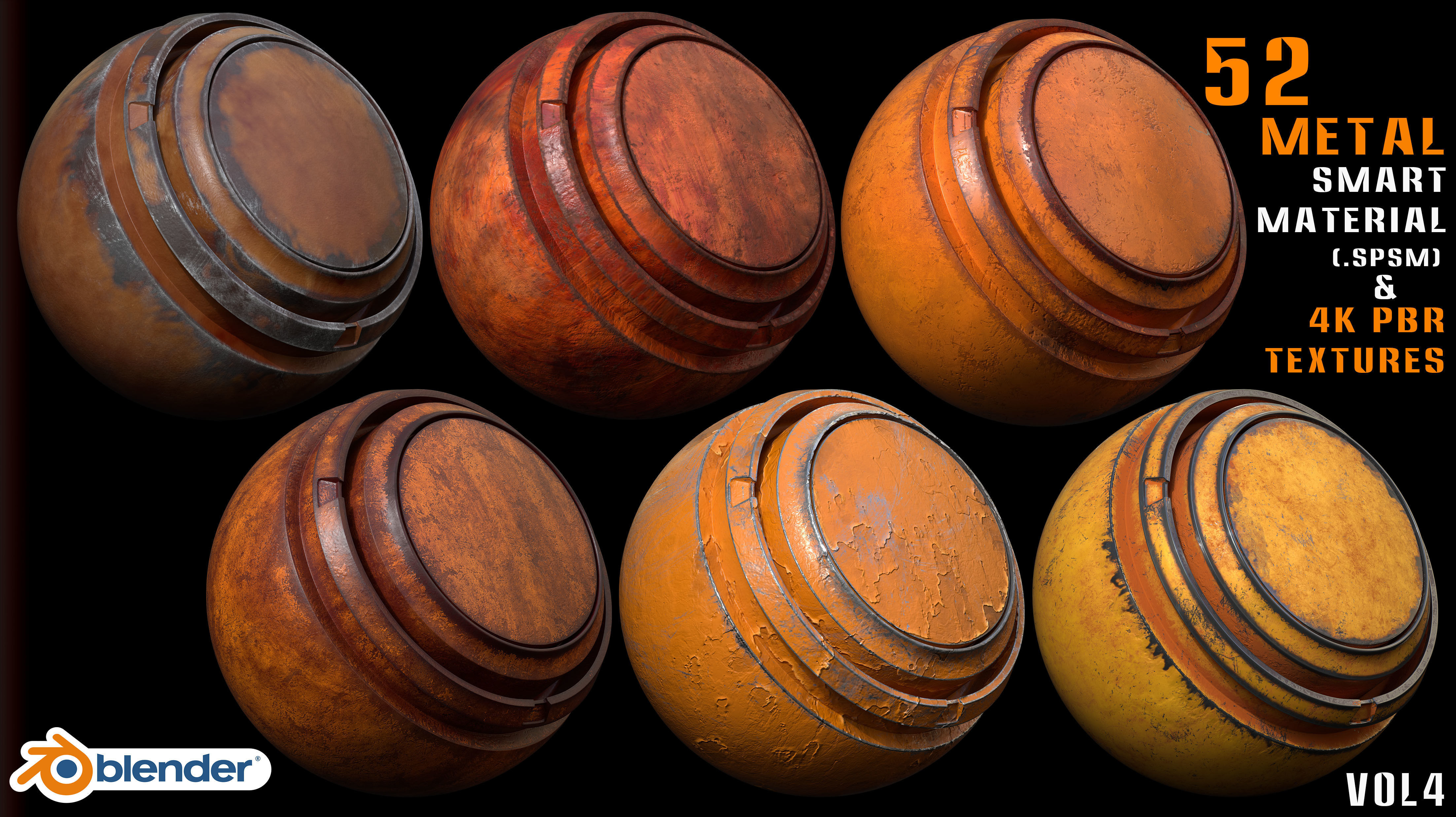 52 Metal Smart Materials and 4k Pbr Textures -Vol 4 Texture_4