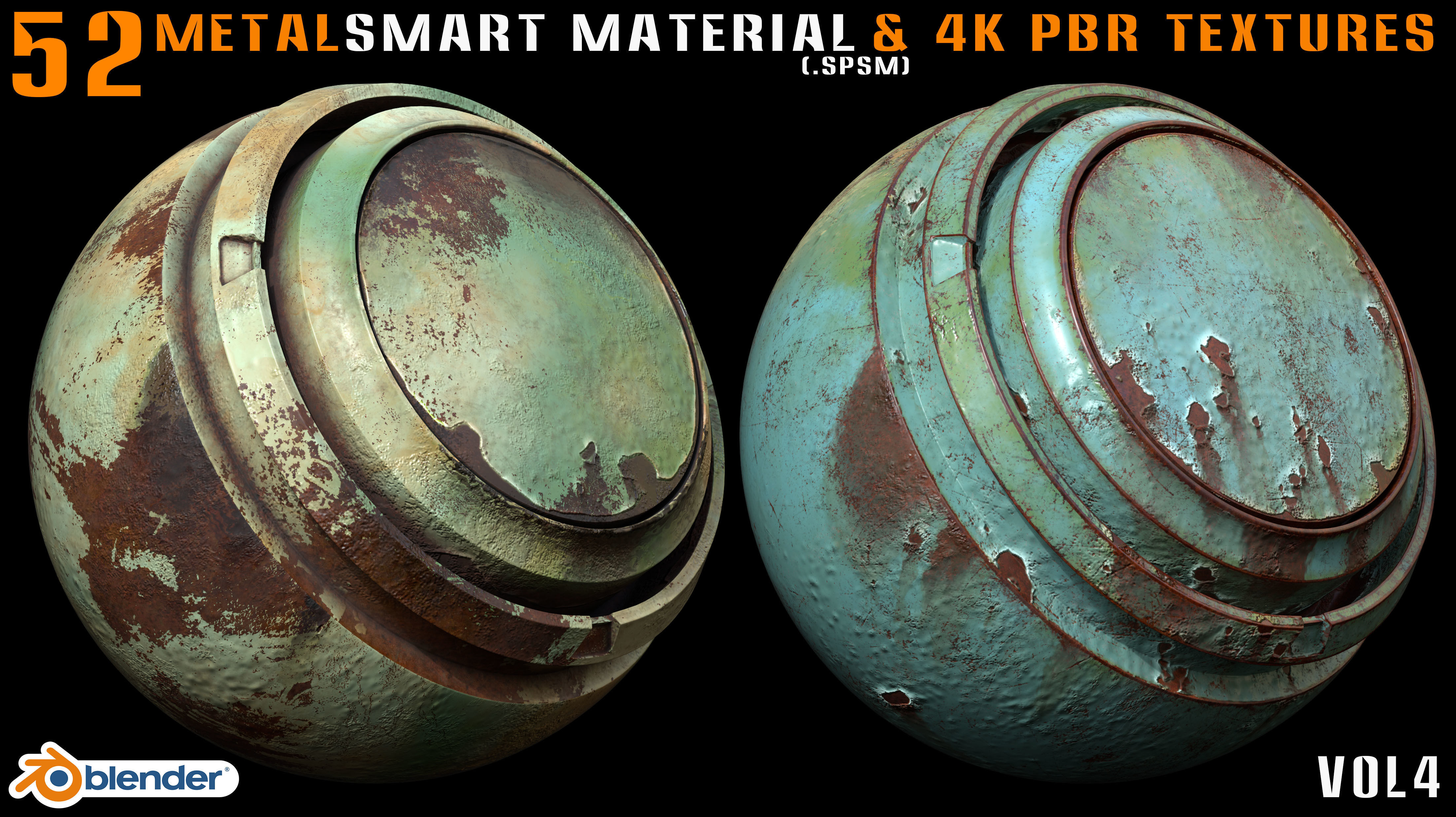52 Metal Smart Materials and 4k Pbr Textures -Vol 4 Texture_5