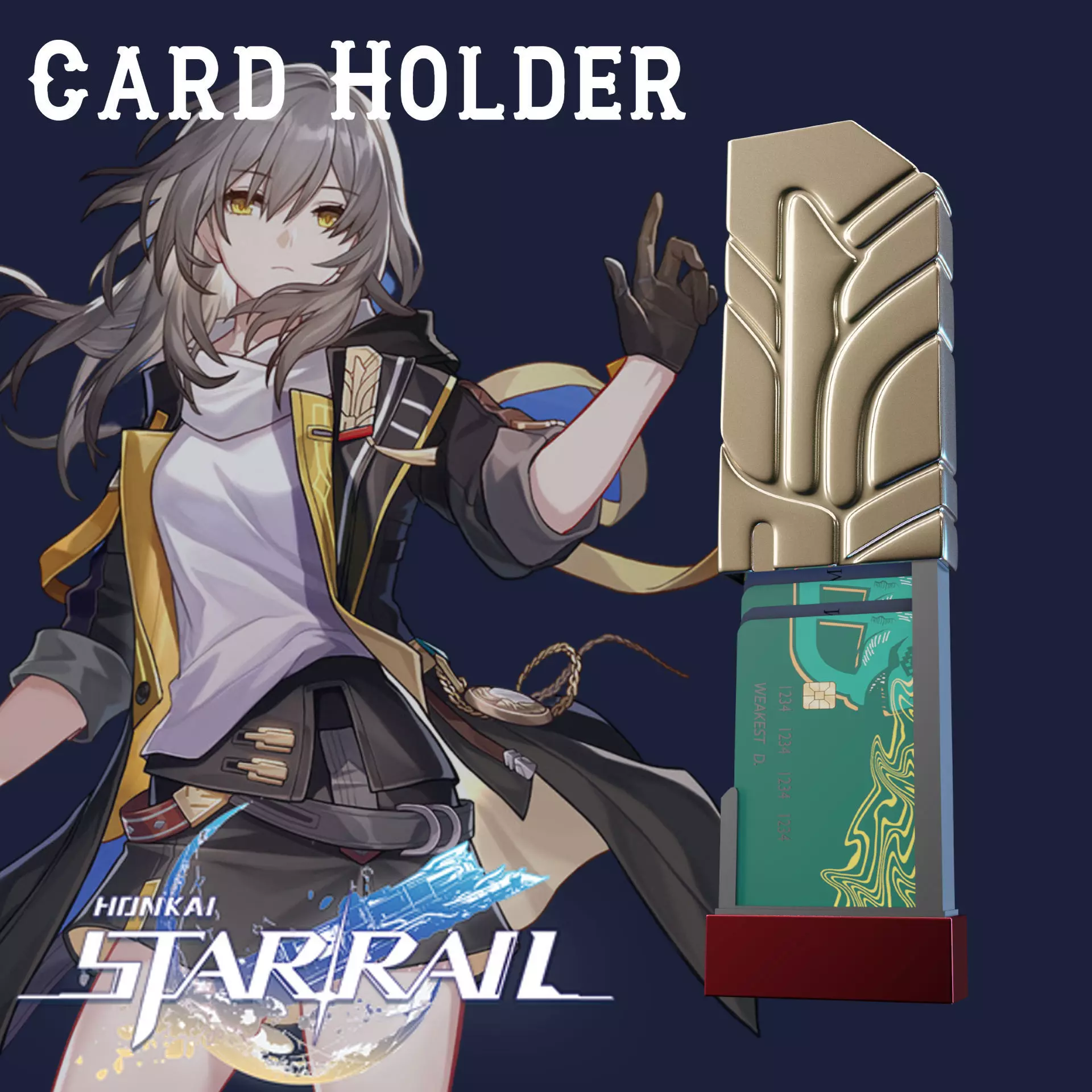 Honkai Star Rail Cardholder wallet 3D print model_0