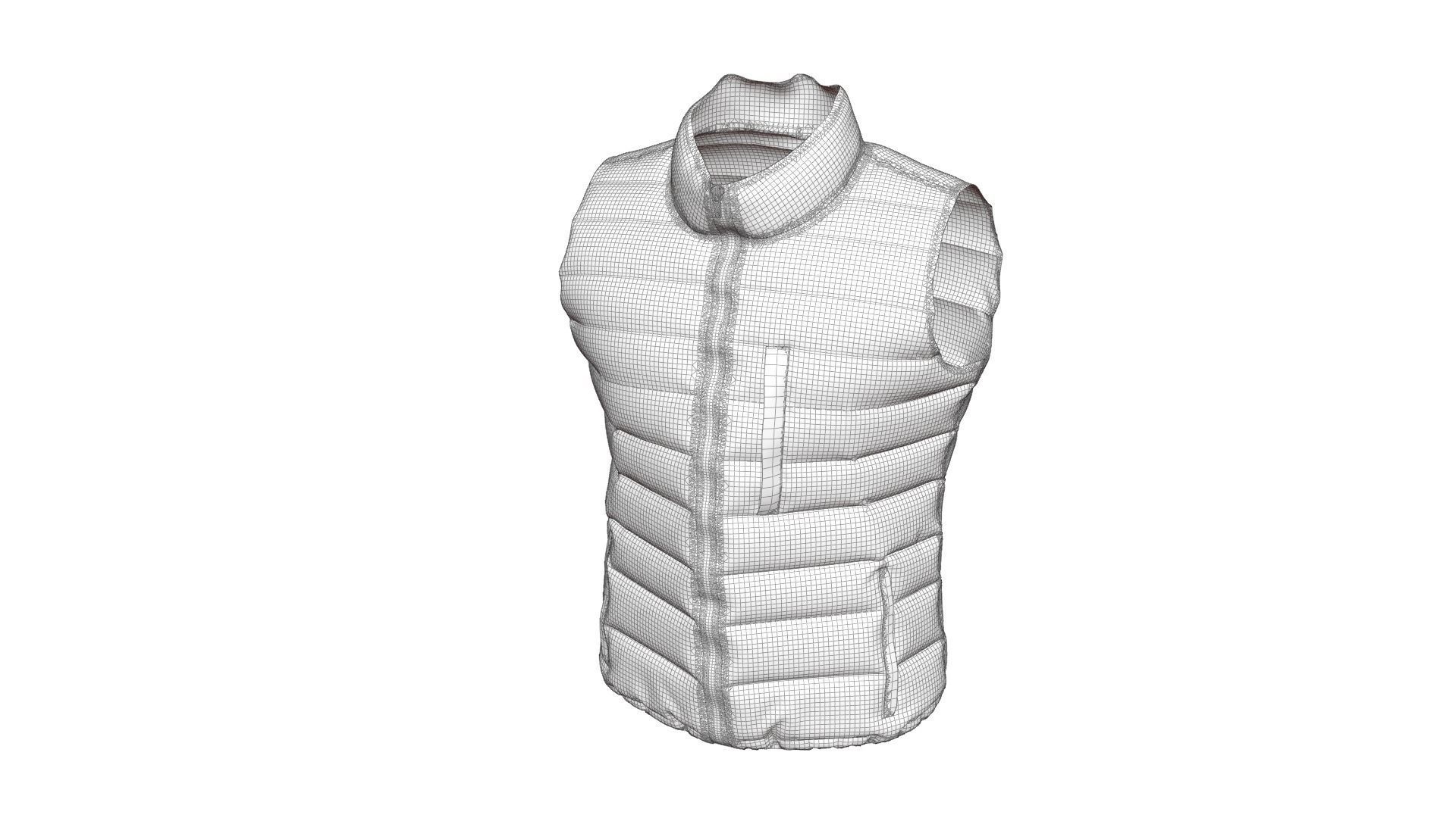 Padded Vest 3D model_14