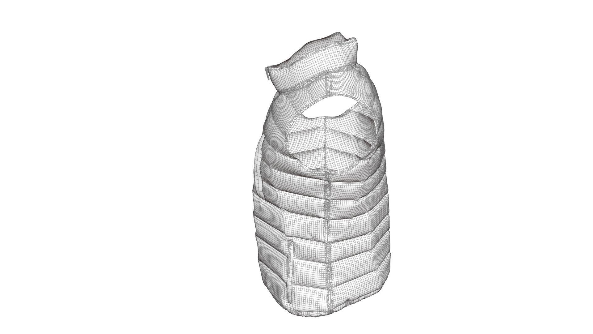 Padded Vest 3D model_16