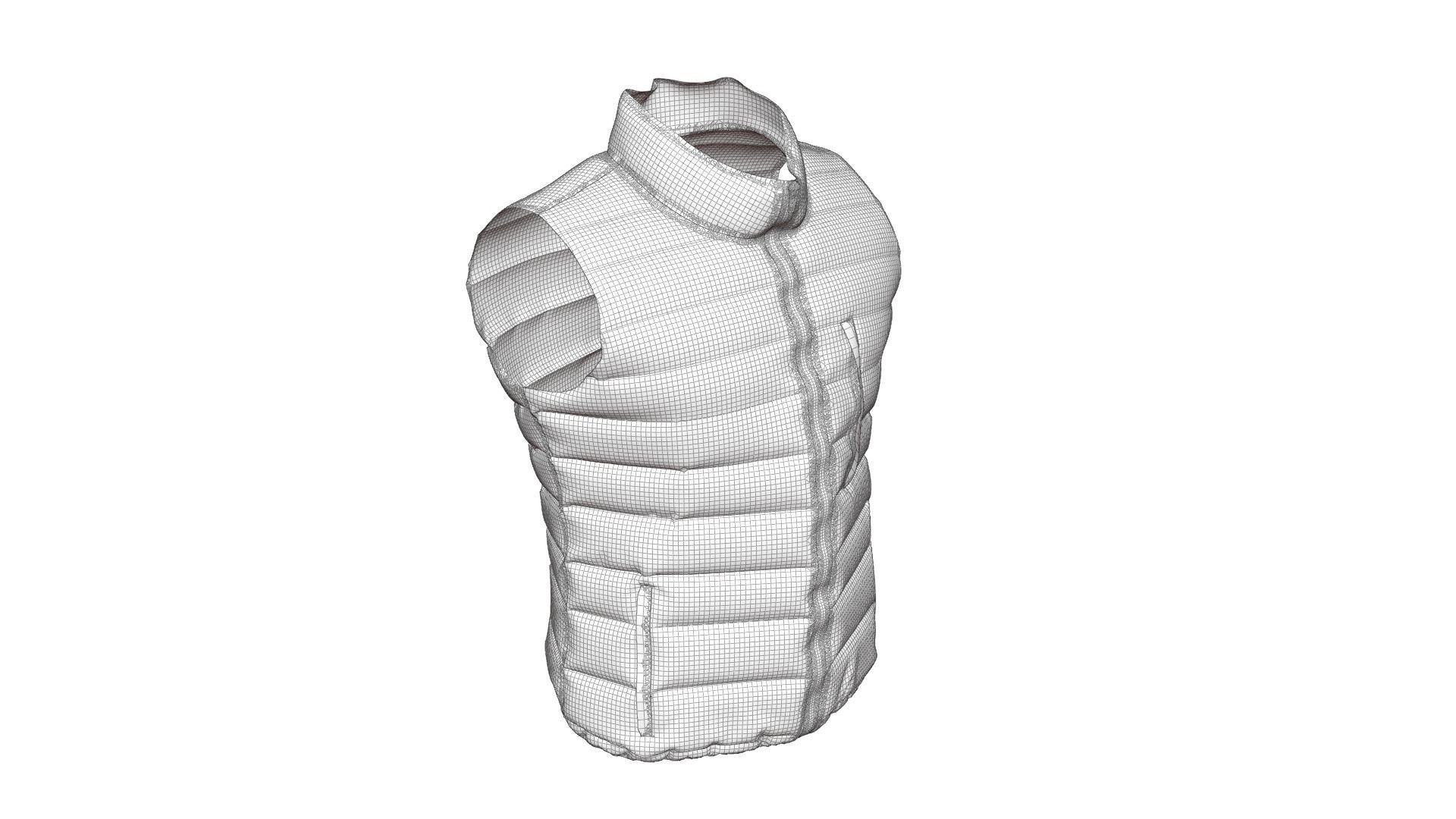Padded Vest 3D model_20