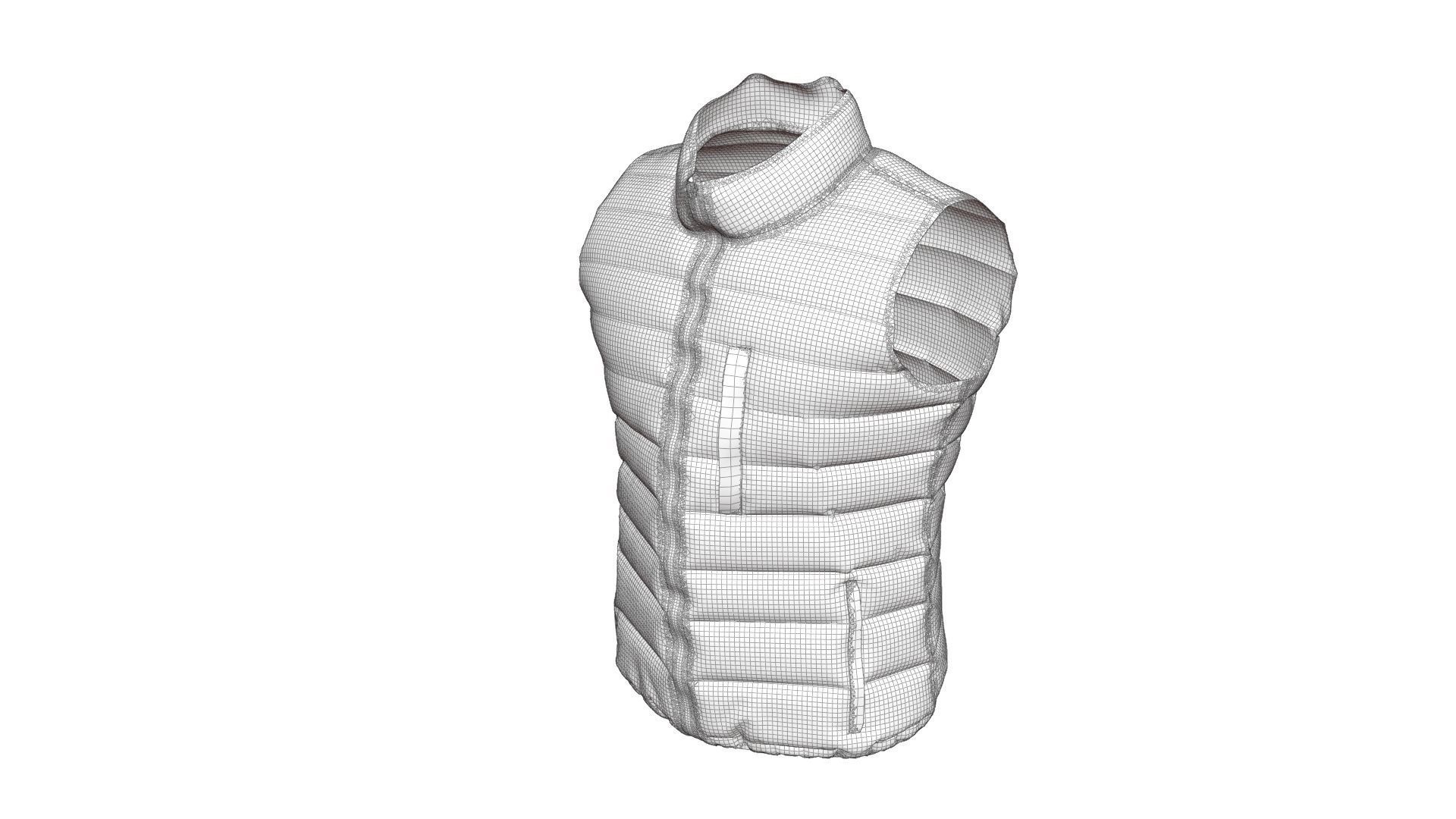 Padded Vest 3D model_15