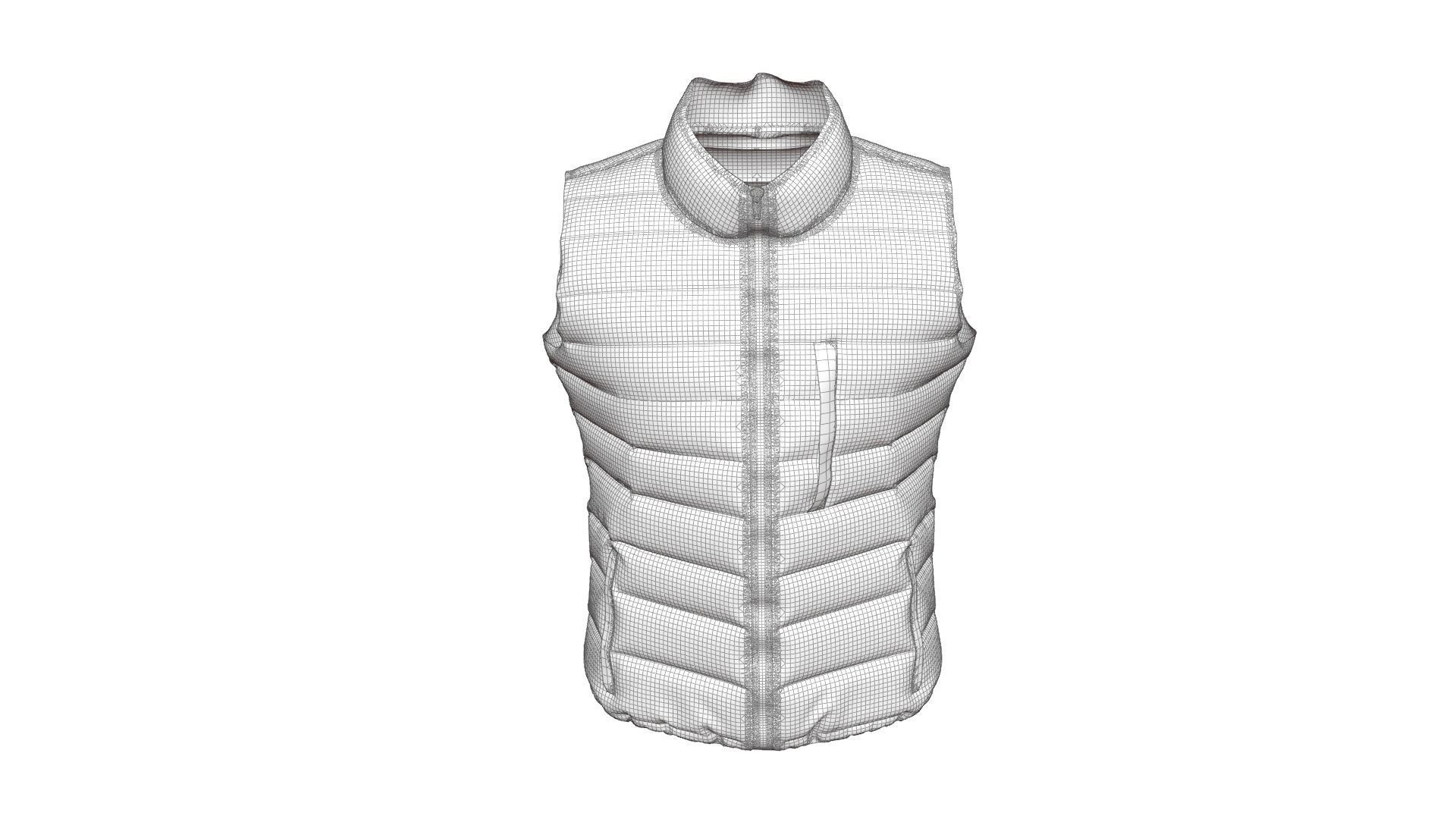 Padded Vest 3D model_22