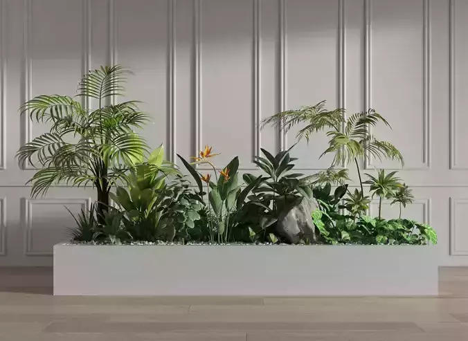 3d model of landscape potted plants