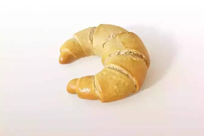 Croissant roll photoscanned