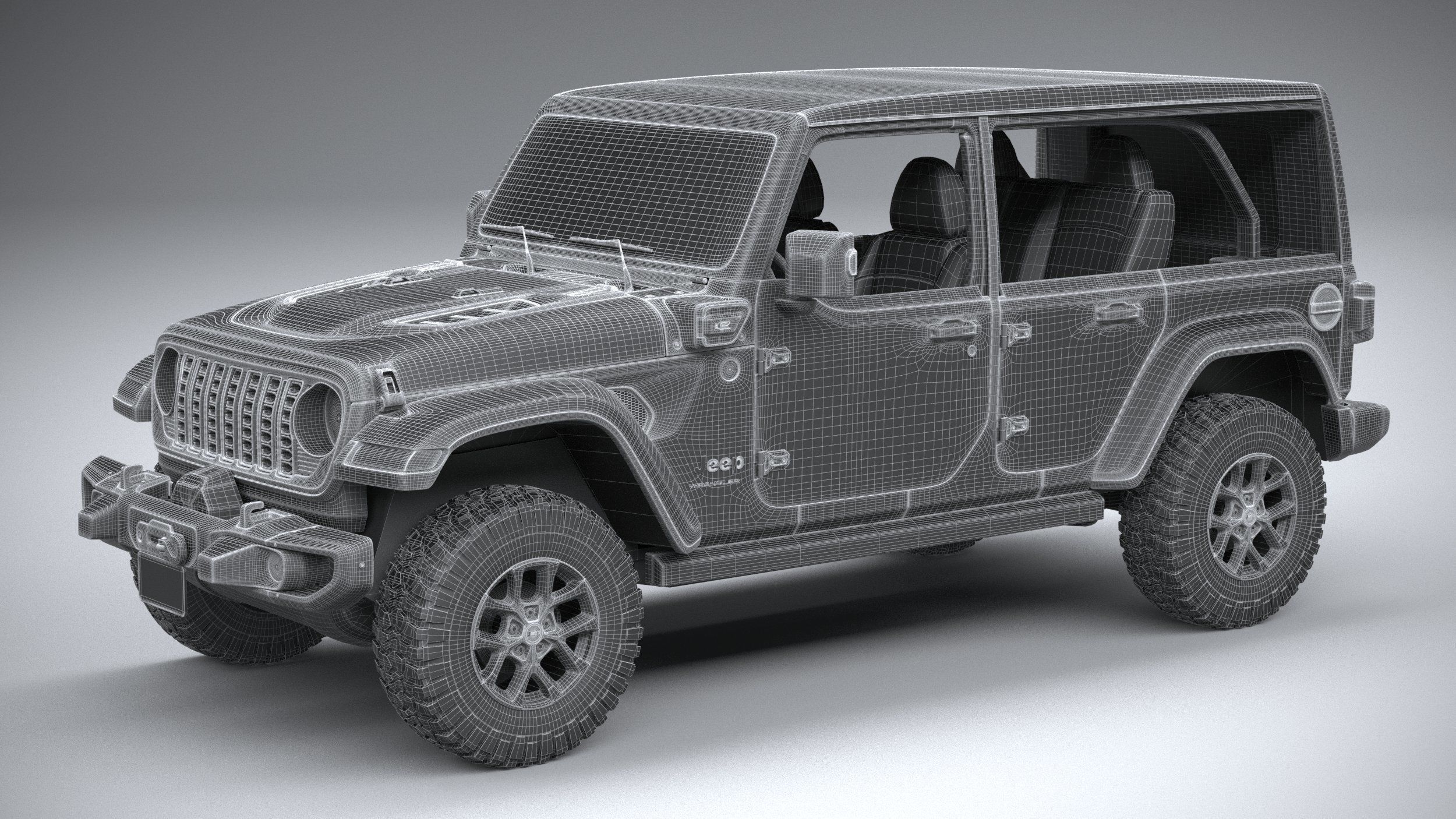 Jeep Wrangler 4xe Rubicon 2024 3D model_29