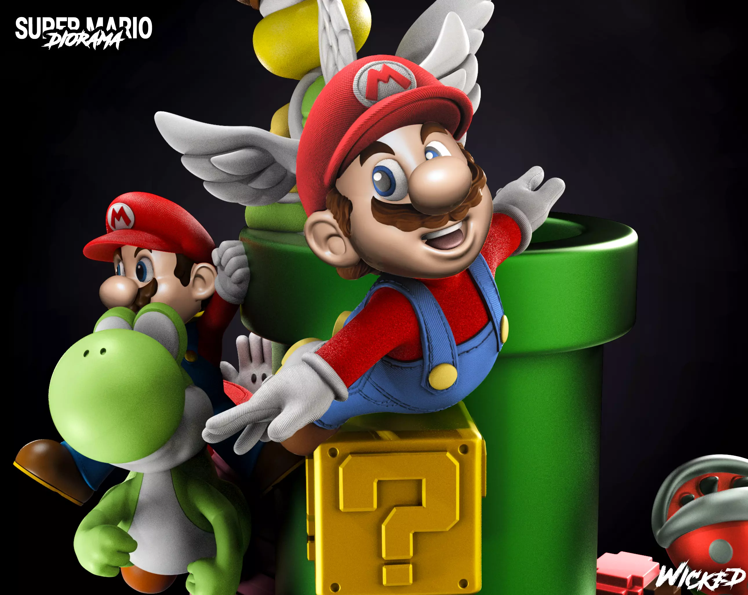 Wicked Video Game Only Super Mario 64 Sculpture 3D print model_0