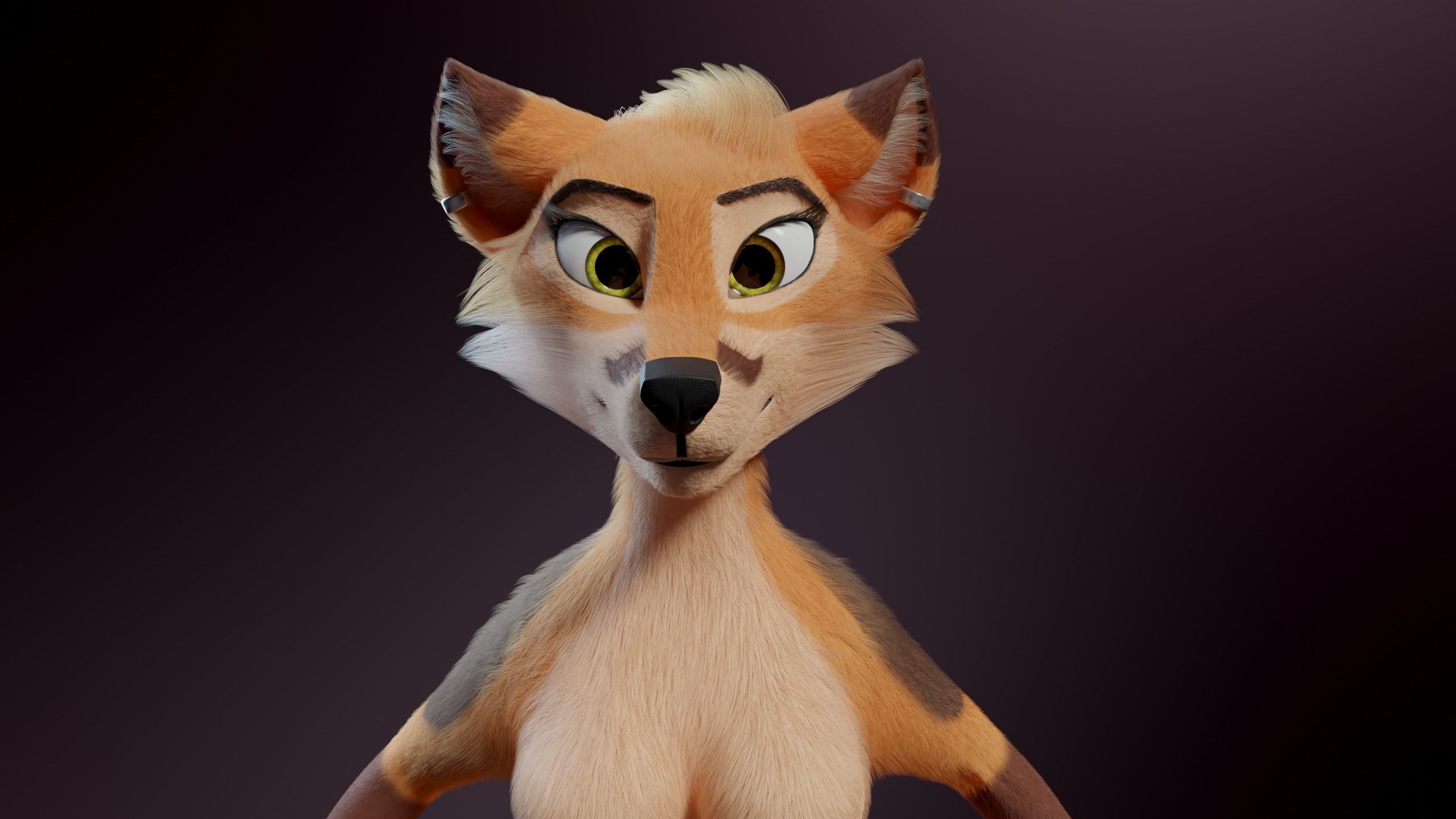 Agnes Anthro Fox 3D model_4