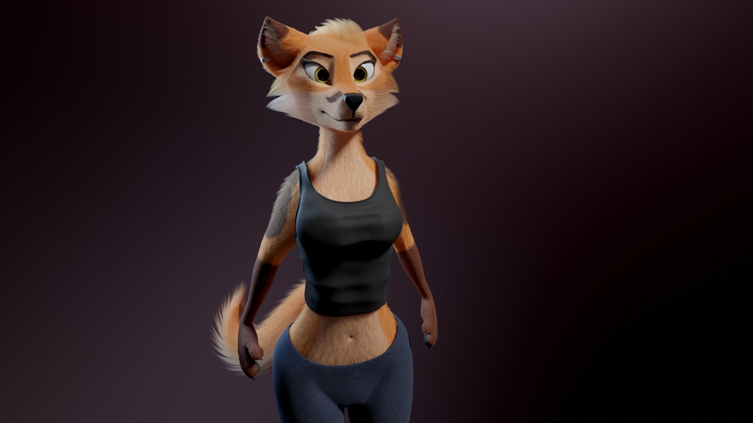Agnes Anthro Fox 3D model_2