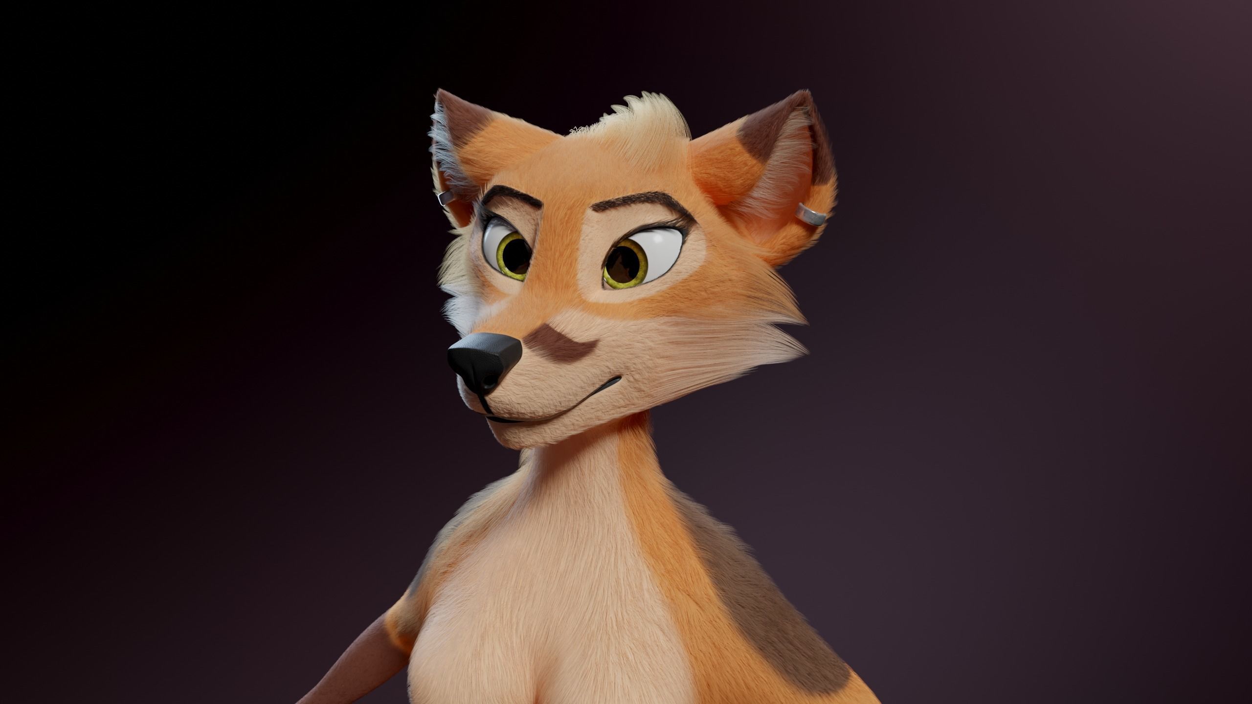 Agnes Anthro Fox 3D model_5