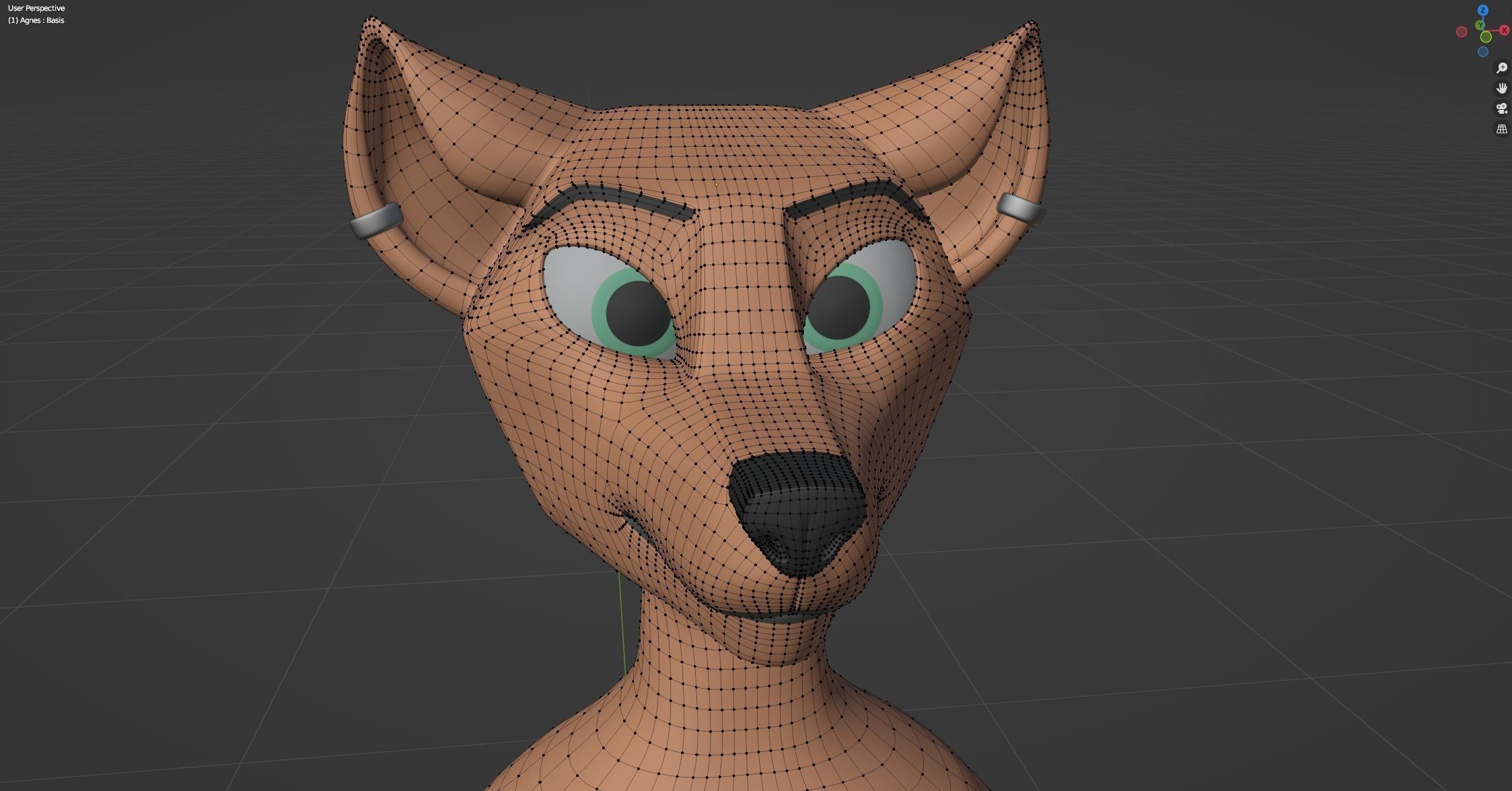 Agnes Anthro Fox 3D model_66