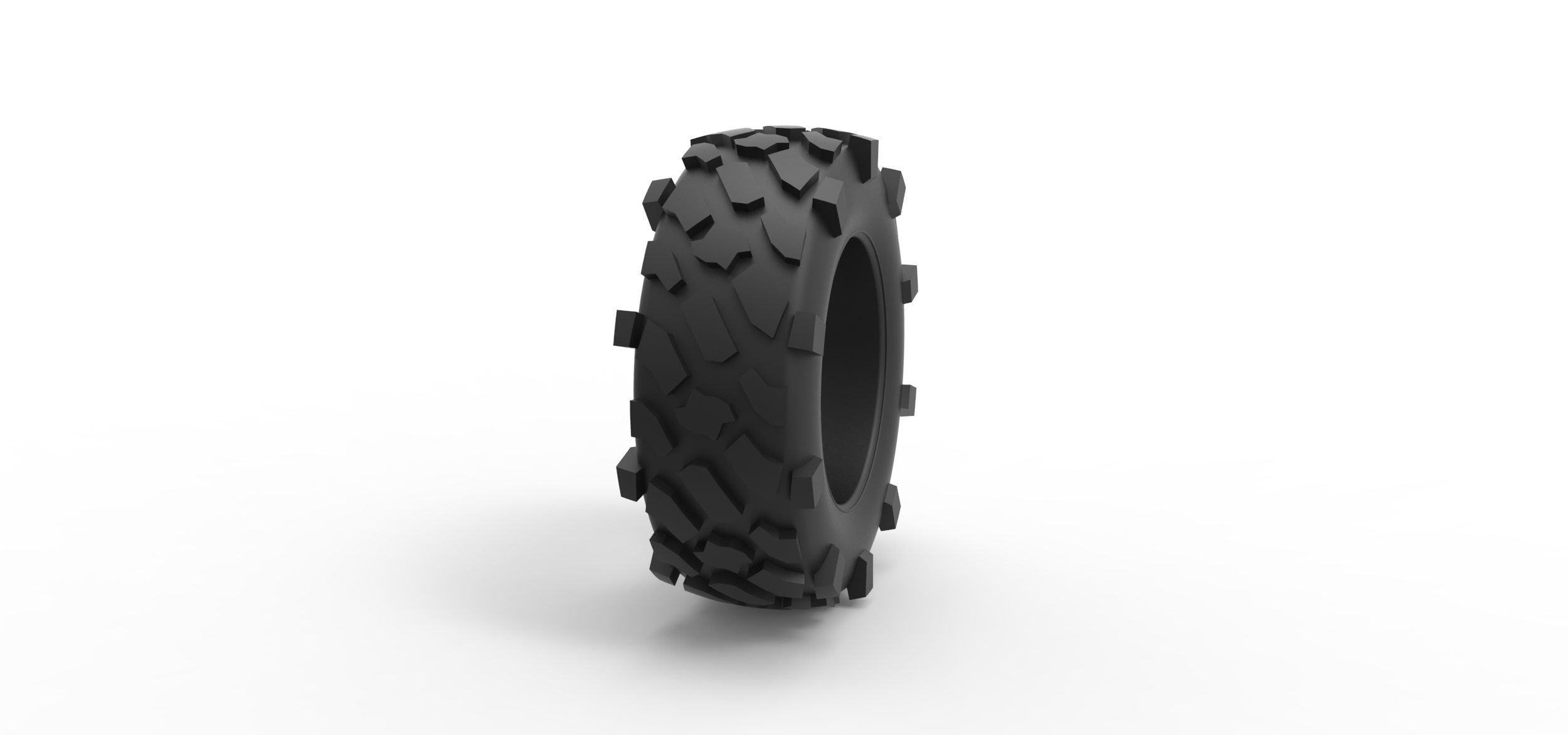Offroad tire 64 Scale 1 to 25 3D print model_2