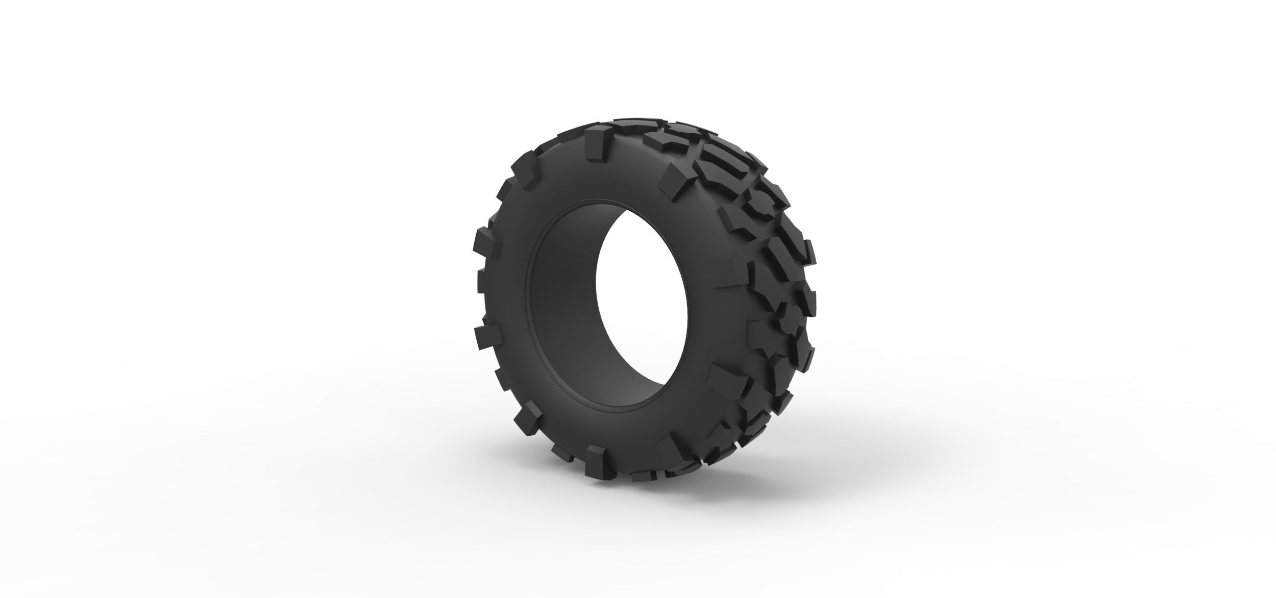 Offroad tire 64 Scale 1 to 25 3D print model_6