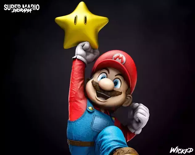 Wicked Video Game Only Super Mario Bros Movie Sculpture 3D print model