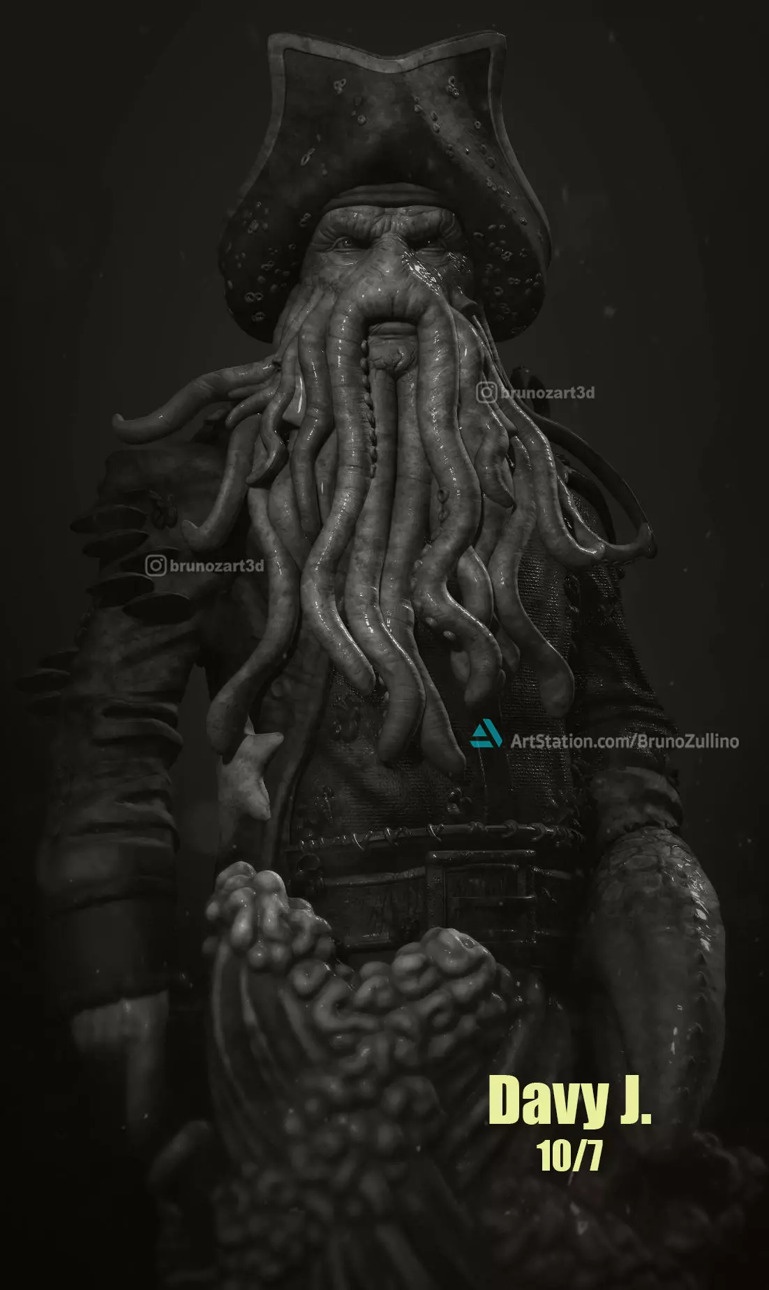 Davy Jones 3D print model_0