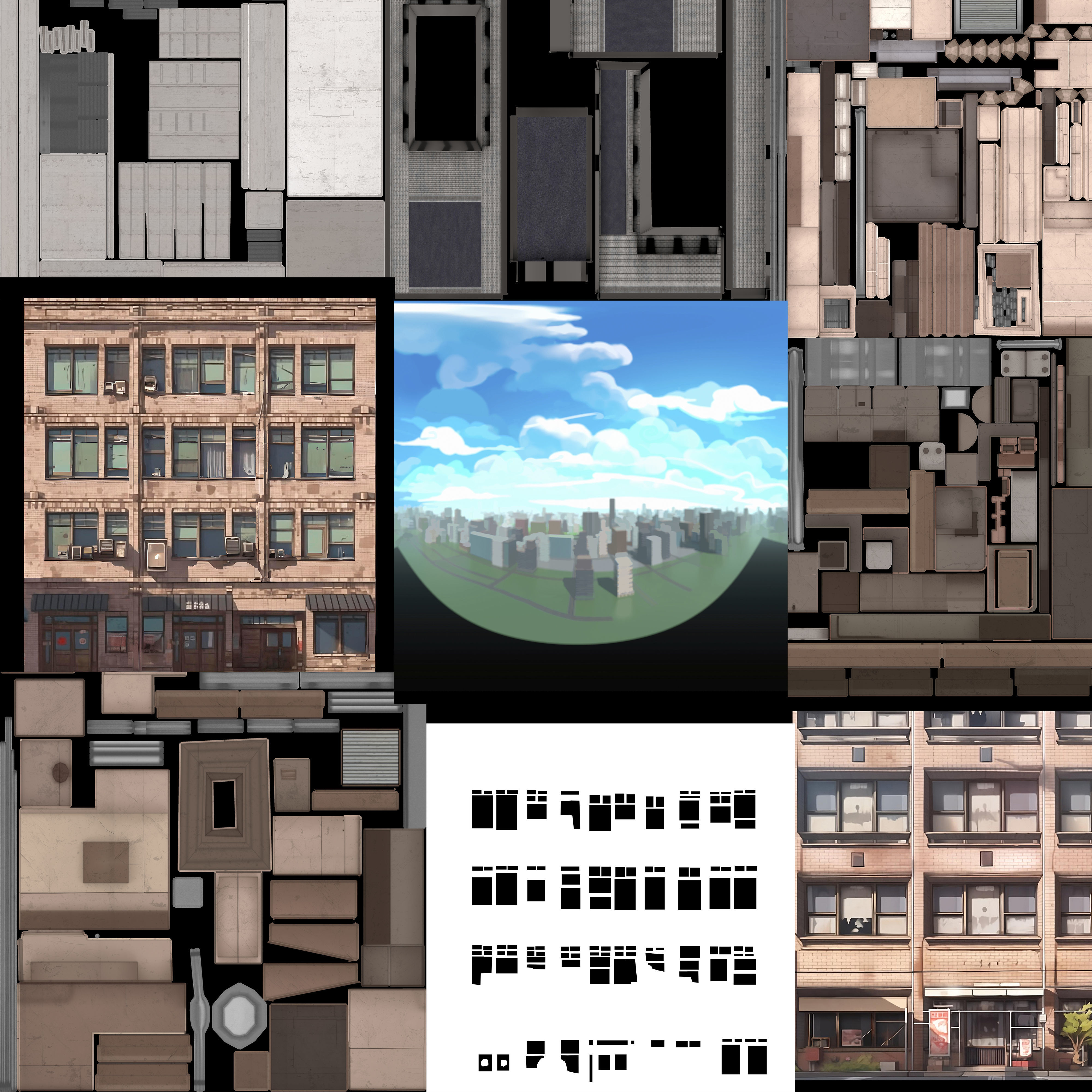 Anime Building Low-poly 3D model_19